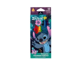 Spalvotieji pieštukai Disney Stitch, 12 vnt.