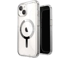 Speck Gemshell Grip + MagSafe - dėklas skirtas Apple iPhone 16e / Apple iPhone 15 / Apple iPhone 14 / Apple iPhone 13 Clear / Chrome Finish