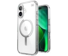 Speck Presidio Perfect Clear MagSafe - dėklas skirtas Apple iPhone 17 Clear / Sidabrinis