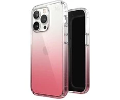 Speck Presidio Perfect-Clear + Ombre - dėklas skirtas Apple iPhone 14 Pro with MICROBAN coating Clear / Vintage Rose Fade