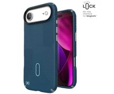 Speck Presidio2 Grip ClickLock &amp; MagSafe - dėklas Apple iPhone Air Deep Sea / Sidabrinis Metallic / Spell Mėlyna