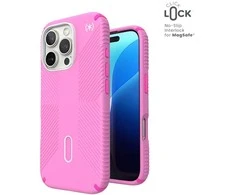 Dėklas Speck Presidio2 Grip ClickLock &amp; MagSafe do iPhone 16 Pro rožinė