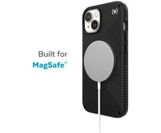 Speck Presidio2 Grip + MagSafe - dėklas skirtas Apple iPhone 14 Plus su MICROBAN coating Juodas / Juodas / Baltas