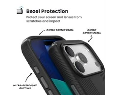 Speck Presidio2 Grip MagSafe - dėklas Apple iPhone 17 Pro Juodas / Slate Pilkas / Baltas