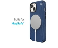 Speck Presidio2 Grip + MagSafe - dėklas skirtas Apple iPhone 14 Plus su MICROBAN coating Coastal Mėlyna / Juodas / Baltas