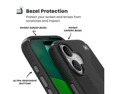 Speck Presidio2 Grip MagSafe - dėklas skirtas Apple iPhone 17 Juodas / Slate Pilkas / Baltas