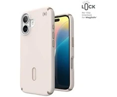 Dėklas Speck „Presidio2 Pro ClickLock“ ir „MagSafe“, skirti „iPhone 16“, smėlio spalvos