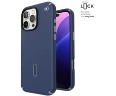 Speck Presidio2 Pro ClickLock &amp; MagSafe - dėklas skirtas Apple iPhone 16 Pro Max Coastal Mėlyna / Dust Pilkas / Baltas