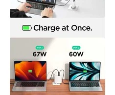 SPIGEN ArcStation Pro GaN-1402 maitinimo įkroviklis, 2x USB-C, 140W baltos spalvos