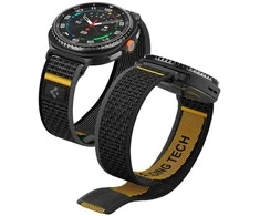 Spigen Athlex Air aktyvus dirželis, juodas - Samsung Galaxy Watch 8 46 mm/44 mm/40 mm
