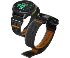 Spigen AthLex Air Garmin QuickFit 22 mm aktyvus juodos spalvos/oranžinės spalvos