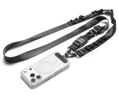 Spigen DA30M Universal Lanyard Strap Crossbody juodos spalvos