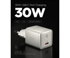 Spigen EE301EU-GAN ESSENTIAL 1 PRIEVADO TINKLO ĮKROVIKLIS 30W NATURAL TITANIUM