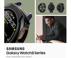 „Spigen Liquid Air“, matinis juodas - „Galaxy Watch 8“ (40 mm)