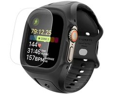 SPIGEN LIQUID AIR PRO & GRŪDINTAS STIKLAS APPLE WATCH ULTRA 1 / 2 / 3 (49 MM) Juodas