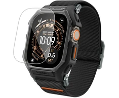 SPIGEN LITE FIT PRO IR GRŪDINTAS STIKLAS APPLE WATCH ULTRA 1 / 2 / 3 (49 MM) MATINĖ JUODA