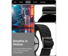 Spigen Lite Fit X V2, juodos spalvos – Google Pixel Watch 4/3/2/1 41mm