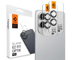 Spigen Optik Pro GLAS.TR "Ez Fit" 2-pack Camera Cdėklas skirtas Samsung Galaxy S25 Edge – juodos spalvos
