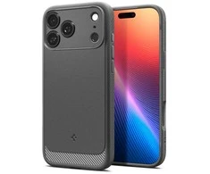Spigen Rugged Armor Mag MagSafe dėklas skirtas Apple iPhone 17 Pro – pilkos spalvos
