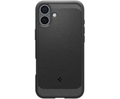 Spigen dėklas RUGGED ARMOR MAG compatible su MagSafe skirtas Apple iPhone 16 matte juodos spalvos