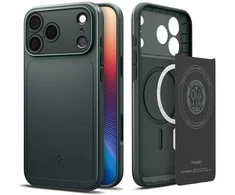 Spigen Thin Fit MagSafe dėklas skirtas Apple iPhone 17 Pro Max – žalios spalvos