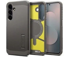 Spigen Tough Armor Mag MagSafe dėklas skirtas Samsung Galaxy S25 FE – Graphite