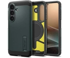 Spigen Tough Armor Mag MagSafe dėklas skirtas Samsung Galaxy S26 – žalios spalvos