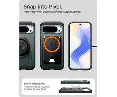 Dėklas „Spigen Tough Armor MagSafe“, bedugnės žalios spalvos – „Google Pixel 10 Pro XL“
