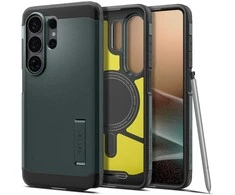 Spigen Tough Armor Mag MagSafe dėklas skirtas Samsung Galaxy S26 Ultra – žalios spalvos