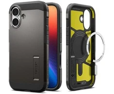 Spigen Tough Armor "T" MagSafe dėklas skirtas Apple iPhone 17 – pilkos spalvos