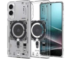 Spigen Ultra Hybrid Mag dėklas su MagSafe skirtas Samsung Galaxy S25 Edge su Print – skaidrus