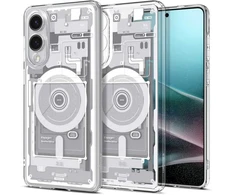 Spigen Ultra Hybrid Mag dėklas su MagSafe skirtas Samsung Galaxy S25 Edge su Print – baltos spalvos