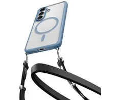 Spigen Ultra Hybrid Mag MagSafe dėklas skirtas Samsung Galaxy S26 – Clear mėlynos spalvos