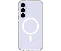 Spigen Ultra Hybrid Mag MagSafe dėklas skirtas Samsung Galaxy S25 FE – Clear and Baltas