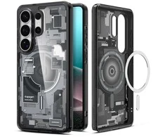 Spigen Ultra Hybrid Mag MagSafe dėklas skirtas Samsung Galaxy S26 Ultra Zero One – Clear Juodas