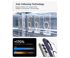 Spigen Ultra Hybrid Mag MagSafe dėklas skirtas Samsung Galaxy S26 – Clear violetinės spalvos