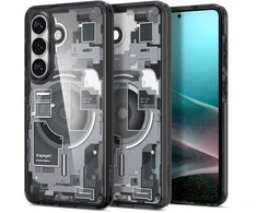 Spigen Ultra Hybrid Mag MagSafe dėklas skirtas Samsung Galaxy S26 Zero One – Clear juodos spalvos