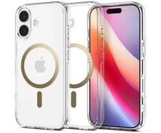 Spigen Ultra Hybrid MagSafe dėklas skirtas Apple iPhone 17 – skaidrus auksos spalvos