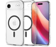 Spigen Ultra Hybrid MagSafe dėklas skirtas Apple iPhone 17 Air – skaidrus pilkos spalvos