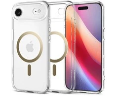 Spigen Ultra Hybrid MagSafe dėklas skirtas Apple iPhone 17 Air – skaidrus auksos spalvos