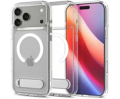 Dėklas Spigen „Ultra Hybrid S MagSafe“, skaidriai baltas – „iPhone 17 Pro Max“