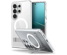 Spigen Ultra Hybrid S Mag MagSafe dėklas skirtas Samsung Galaxy S26 Ultra – Clear and Baltas