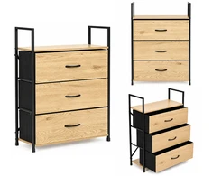 Pastatoma lentyna su 3 audinio stalčiais ModernHome