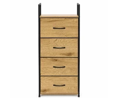 Spintelė su 4 medžiaginiais stalčiais lentyna cm tekstilinis organizatorius loft ModernHome
