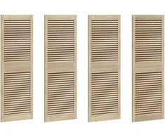 Spintelės durys su durimis 4 pcs Natūrali 49,5 x 2,1 x 140,5 cm
