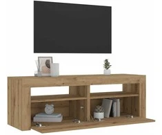Spintelės prie lovos 2 vnt su šviesos diodais Artisan Oak