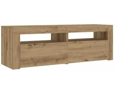 Spintelės prie lovos 2 vnt su šviesos diodais Artisan Oak