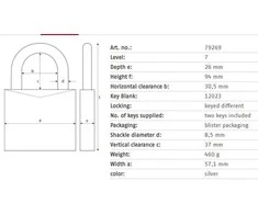 SPYNA PAKABINAMA ABUS 79269 57.1X94 MM