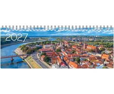 Stalinis kalendorius Timer Memo Kaunas, 290x105mm, kartoninis laminuotas viršelis