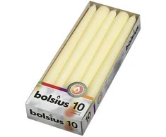 Stalo žvakės Bolsius Ivory, 5 h, 170 mm, 10 vnt.